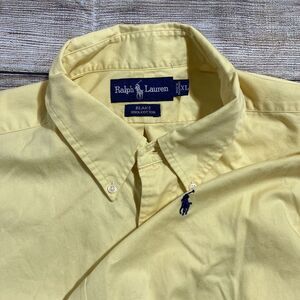 Ralph Lauren Mens Shirt XL Yellow Blake‎ Button Down Long Sleeve